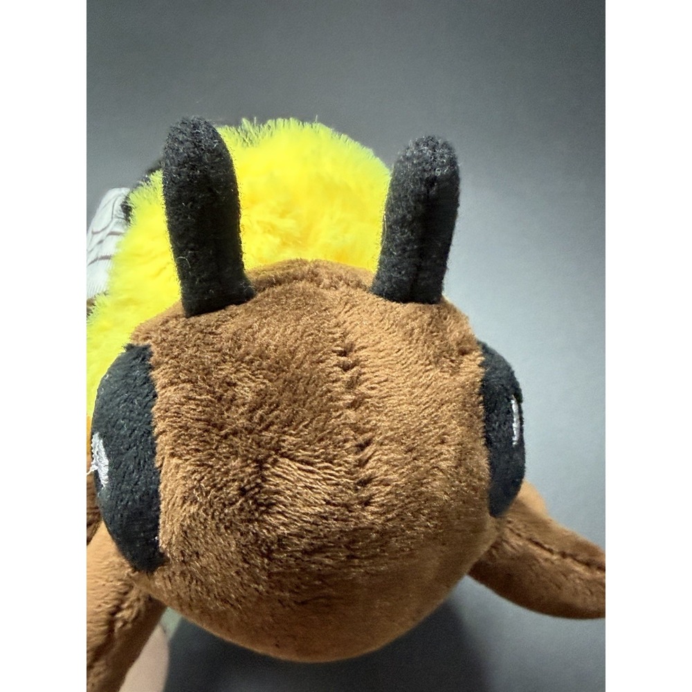 Wild Republic Bumble Bee Plush 8" Stuffed Animal Black Yellow Wings Fuzzy Insect - Picture 10 of 13